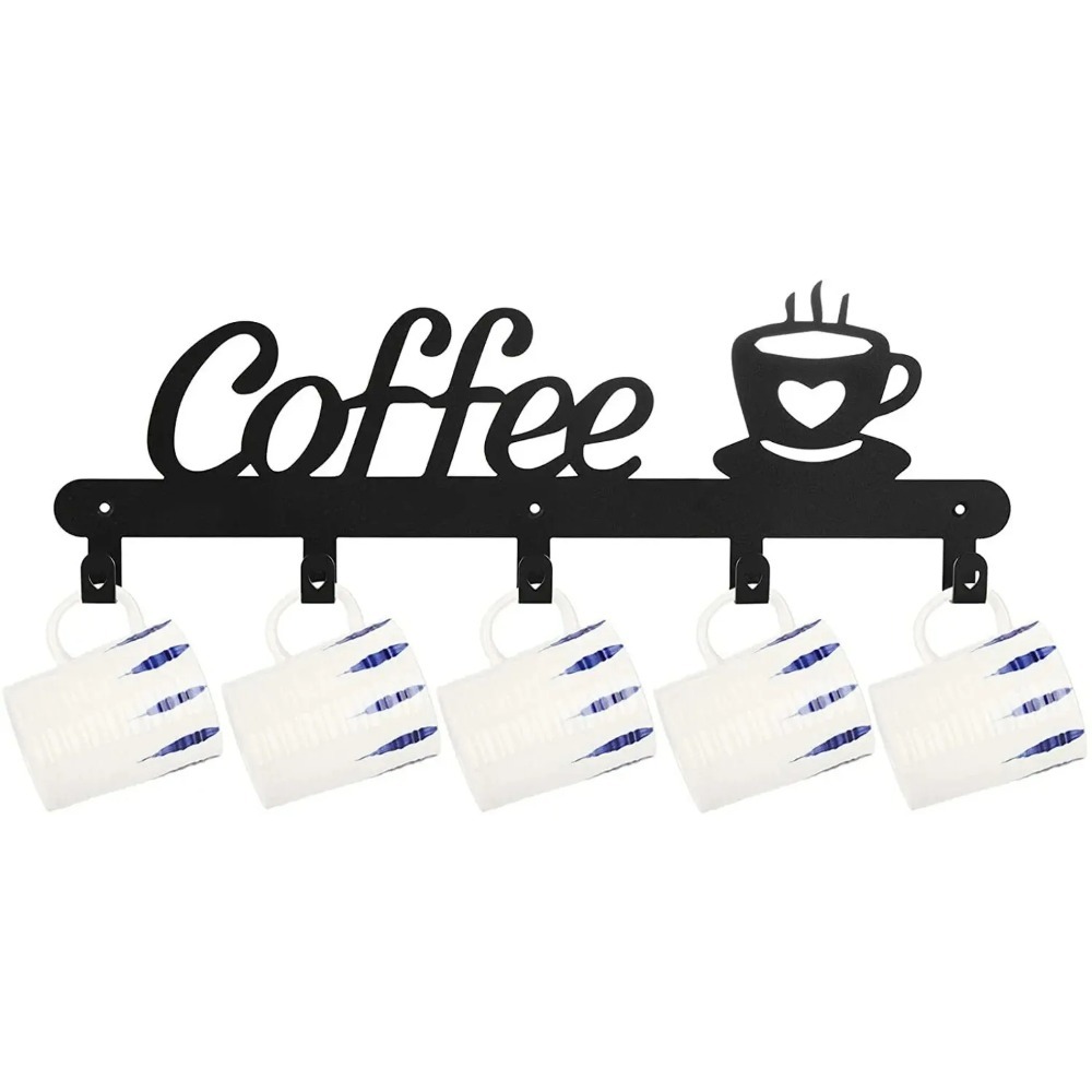 Kitchen Appliances Rack - حامل أكواب القهوة المعدني المثبت على