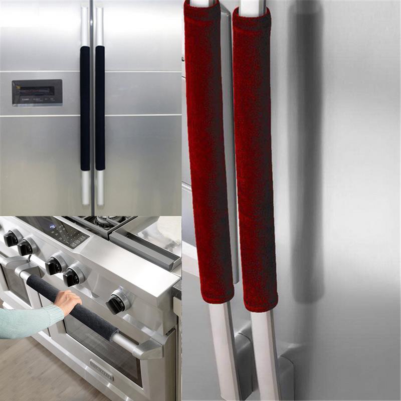 Kitchen Appliances With Red Knobs - غطاء مقبض باب الثلاجة (قطعتان/طقم) -