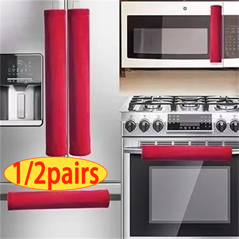 2 قطعة/المجموعة غطاء مقبض باب  - مراجعة Kitchen Appliances With Red Knobs وسعره